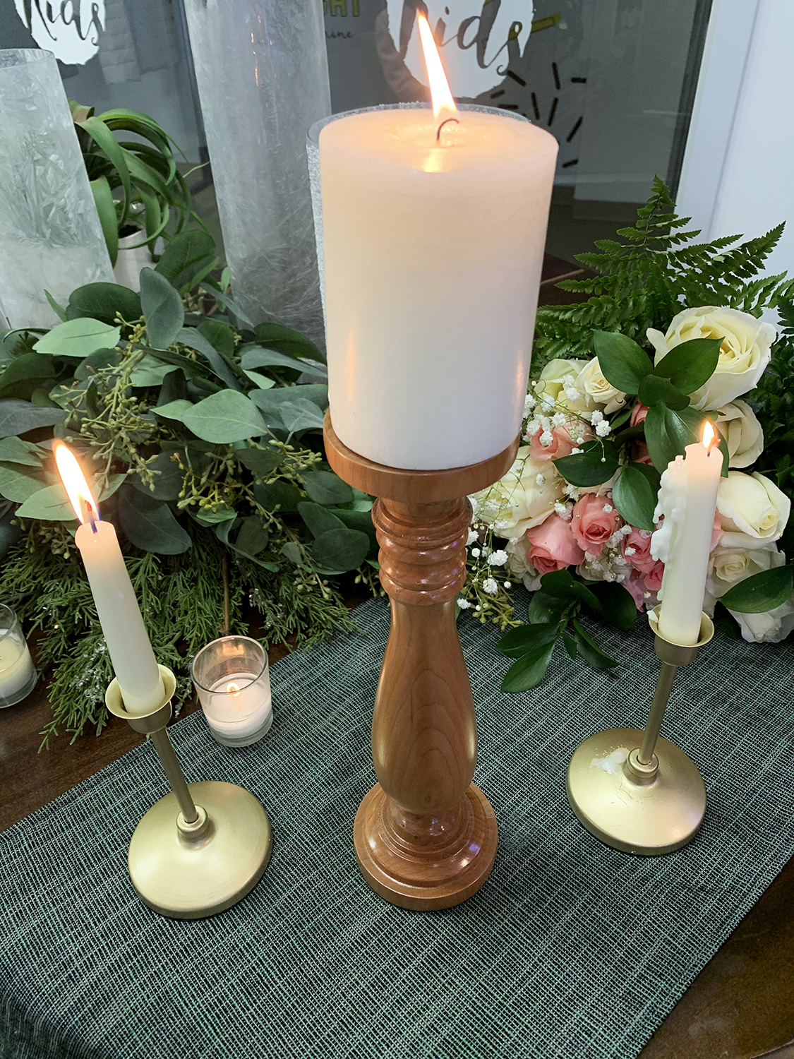 wedding unity candle setup